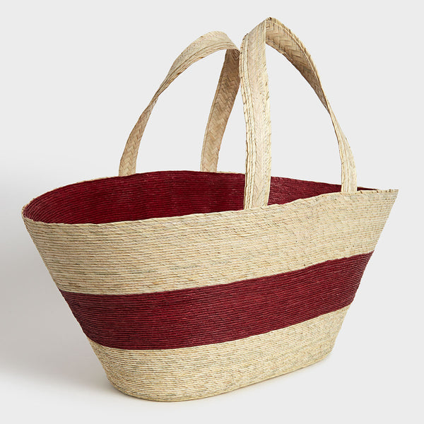 Small Palm Market Bag Burgundy | DARA Artisans