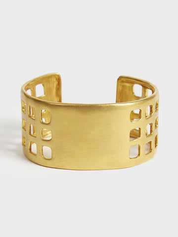 Bars Gold Cuff Bracelet by LA Cano | DARA Artisans
