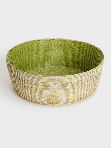 Green Palm Leaf Basket by Makaua | DARA Artisans