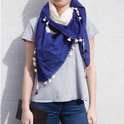 + Indigo Colorblock Scarf